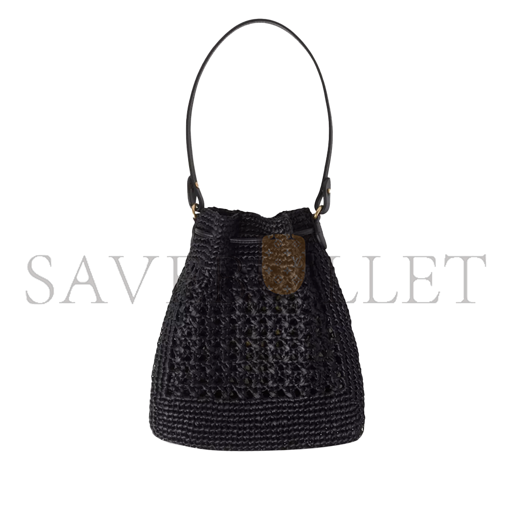 MIU MIU BUCKET BAG IN RAFFIA-EFFECT YARN 5ND016 (23*20cm)